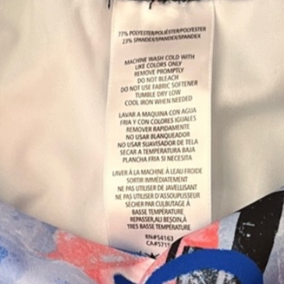 CALVIN KLEIN WOMEN'S PRINTED HIGH RISE 7/8 LEGGINGS sports BLUE SIZE XX-LARGE - Picture 4 of 11